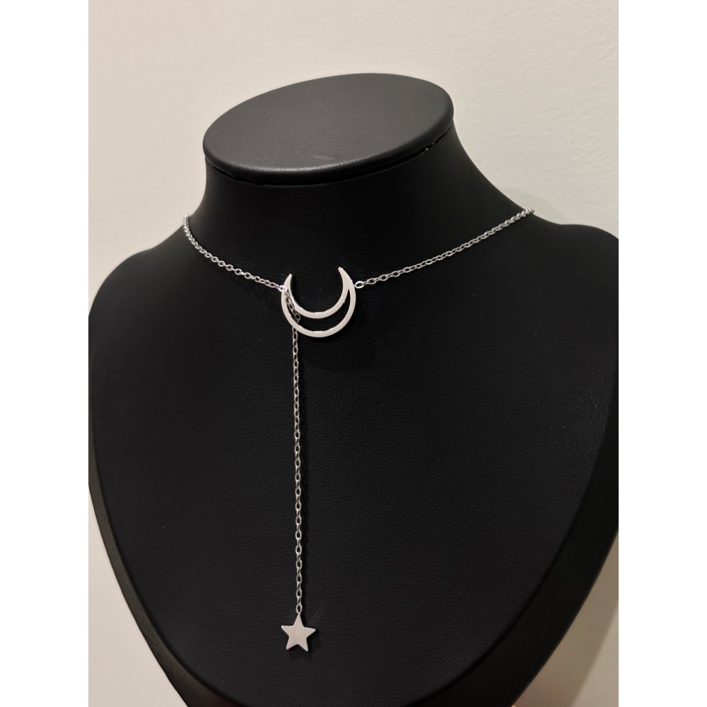 月亮星星Y字鏈 毛衣鏈-細節圖5