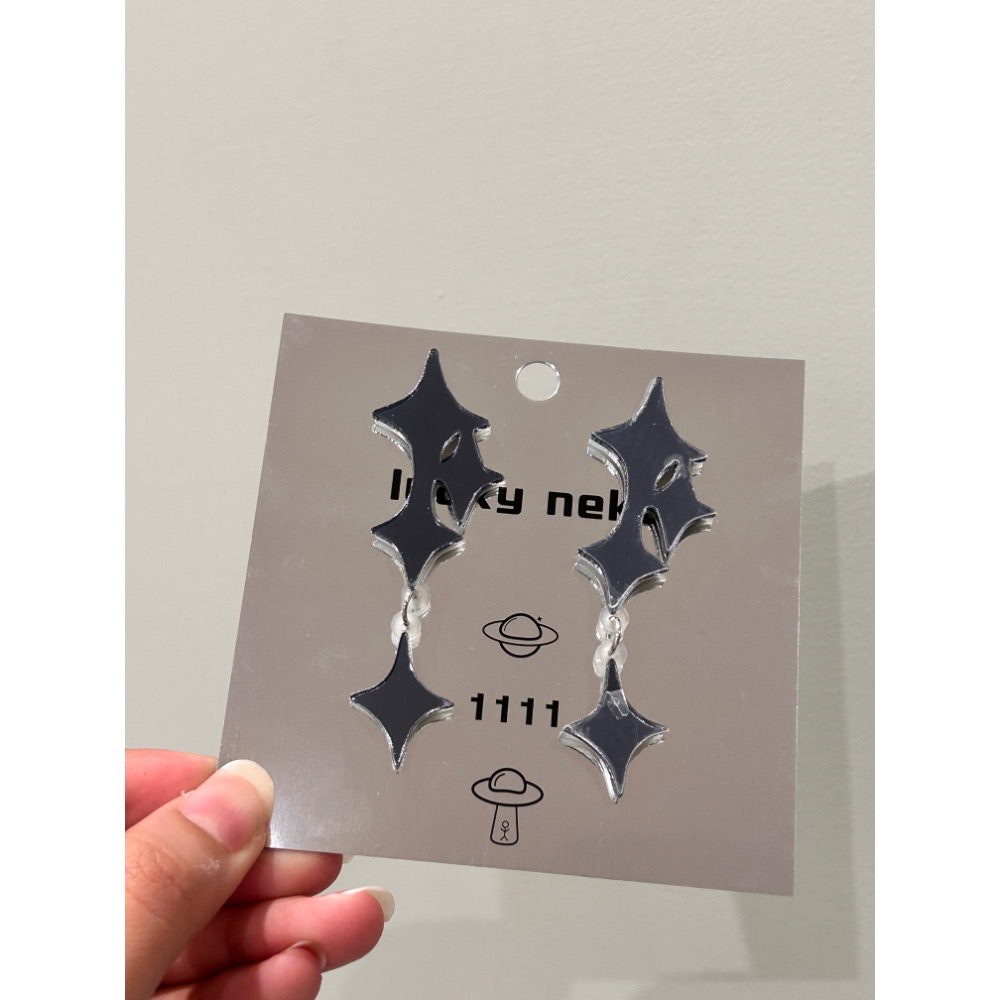 黑色星芒 耳環-細節圖2