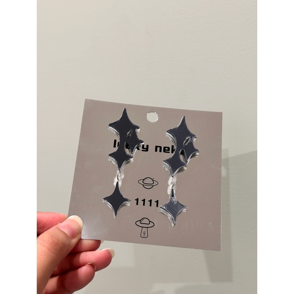 黑色星芒 耳環-細節圖3