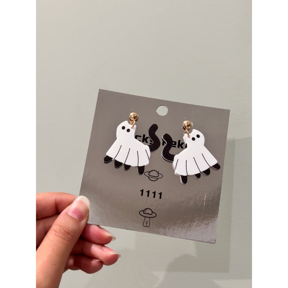 幽靈黑貓🐈‍⬛ 耳環-細節圖3