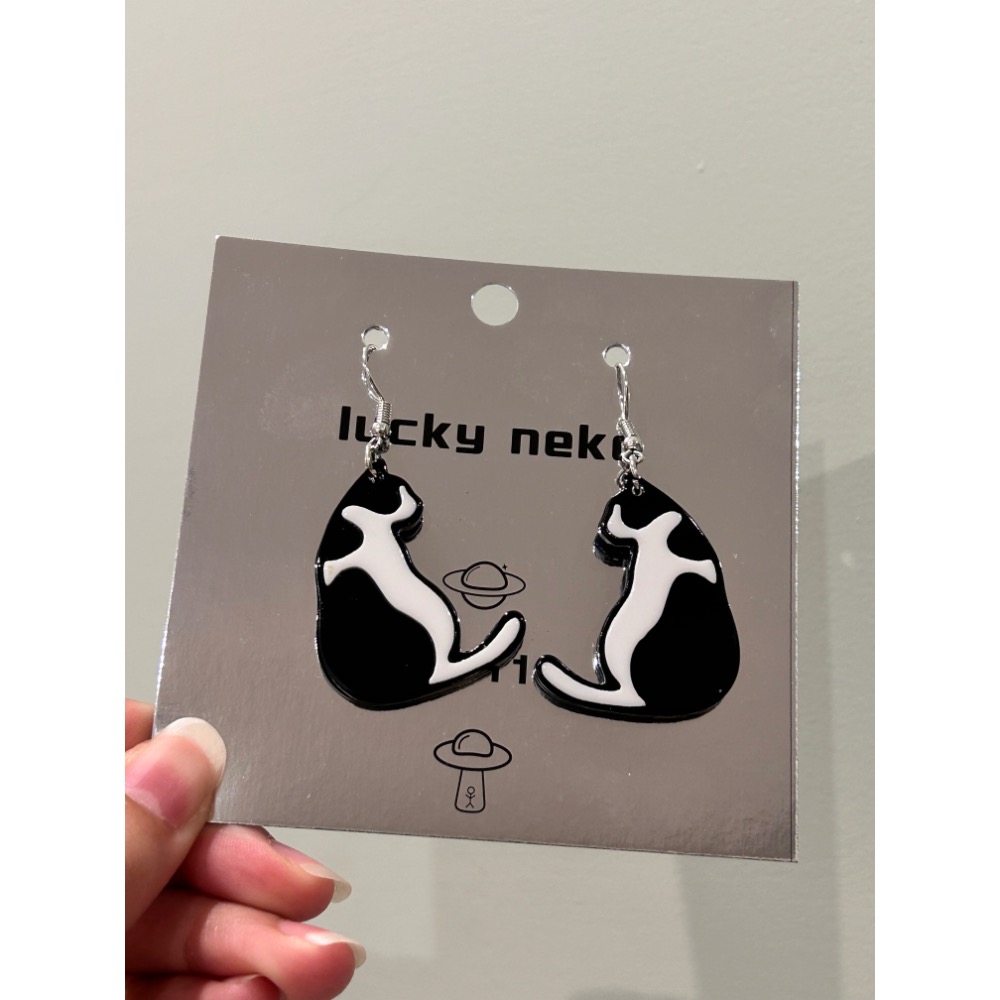 乳牛貓貓 背影🐈‍⬛耳環-細節圖2