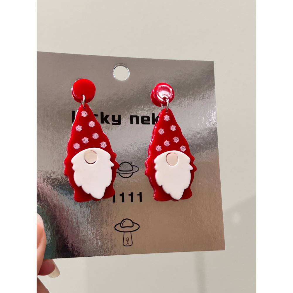 聖誕矮人爺爺 耳環-細節圖2
