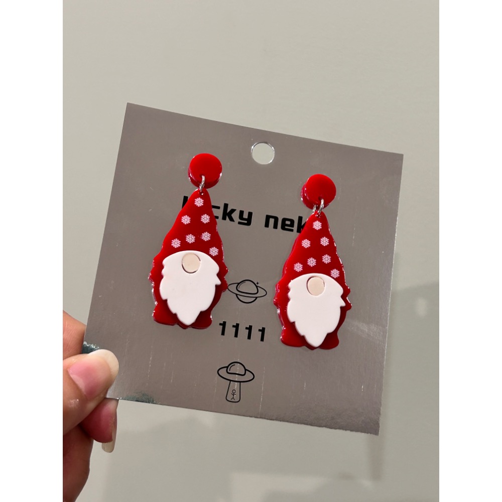 聖誕矮人爺爺 耳環-細節圖3