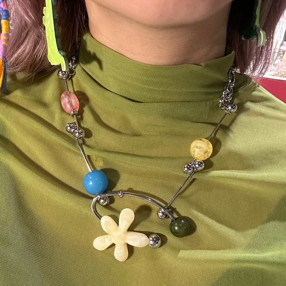 ＼重份量/ 日系 繽紛珠珠花花鏈-細節圖3