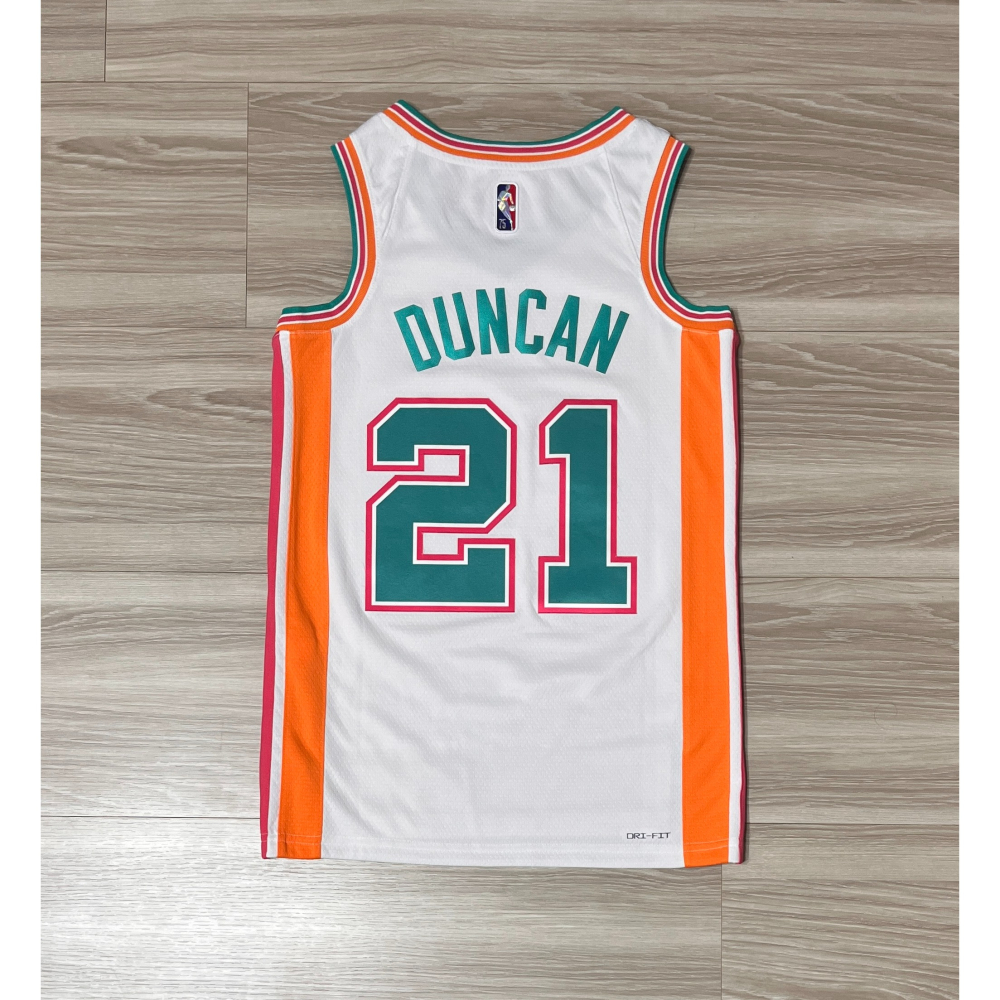 Nike NBA 馬刺隊 duncan 球衣 sw 城市版 21-22賽季 75週年 XS號-細節圖3