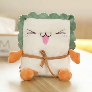 萌系~麵包午睡毯 毛毯 舒眠 白眼/開心/害羞/撇嘴 辦公室午睡毯 童毯 卷毯 捲毯 大毯子 被子 保暖被 毯子-細節圖2