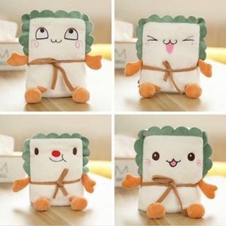 萌系~麵包午睡毯 毛毯 舒眠 白眼/開心/害羞/撇嘴 辦公室午睡毯 童毯 卷毯 捲毯 大毯子 被子 保暖被 毯子-細節圖4