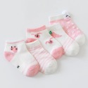 嬰兒短襪 寶寶襪 春夏薄款網眼 卡通動物5雙裝-規格圖3