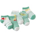 嬰兒短襪 寶寶襪 春夏薄款網眼 卡通動物5雙裝-規格圖3