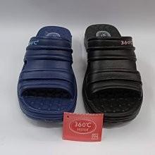 【鞋里】~360度C~ 台灣製造 戶外男拖鞋 超輕量拖鞋 止滑 防水拖鞋 一字拖鞋 懶人拖鞋 (黑/藍)