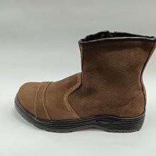 【鞋里】XE006 塑鋼頭高統電焊鞋 軟反牛皮防火線鞋體 車縫強化防滑橡膠底 拉鍊穿脫 黏帶鞋口 台灣製-細節圖5