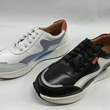 【鞋里】~地之柏dispon~ S256 真皮 休閒鞋  久站 耐磨 地之柏女鞋 台灣製 氣墊休閒鞋(白/黑)-細節圖2