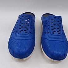 【鞋里】~YFM~台灣製造 輕便膠鞋 防水鞋 工作鞋 洞洞鞋(男女版) 可拆式鞋墊 工作鞋 懶人鞋 半包鞋(藍/黑)-細節圖2