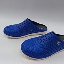 【鞋里】~YFM~台灣製造 輕便膠鞋 防水鞋 工作鞋 洞洞鞋(男女版) 可拆式鞋墊 工作鞋 懶人鞋 半包鞋(藍/黑)-細節圖3