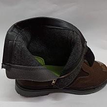 【鞋里】~帥門~防穿刺  高筒安全鞋 鋼頭鞋 魔鬼氈拉鍊 車縫 台製MIT(咖啡色)-細節圖4