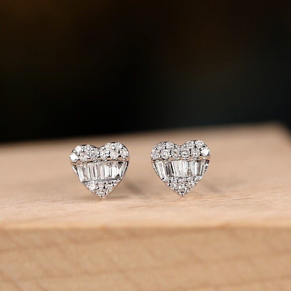 【WhiteKuo】18k金滿鑽愛心耳環-細節圖4