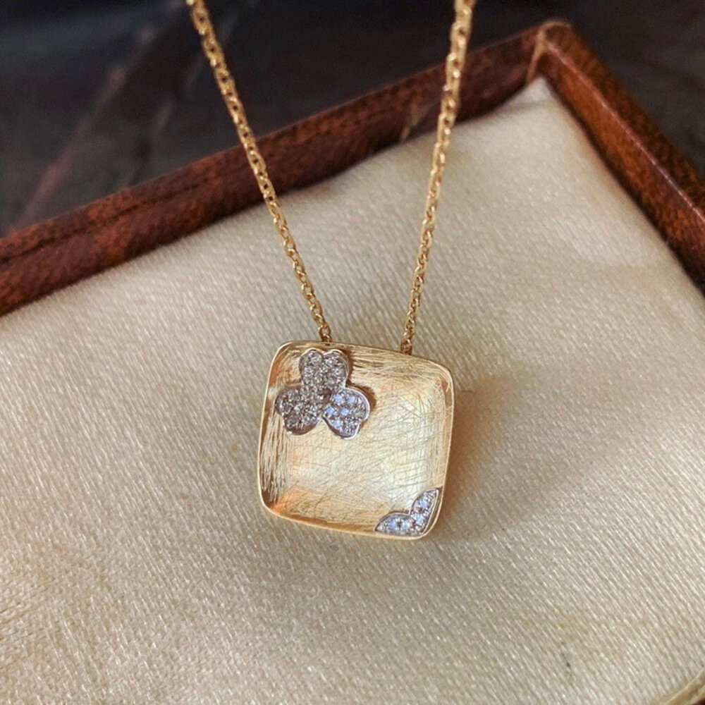 【WhiteKuo】18k鑽石復古羅馬風星月吊墜與花令吊墜胸針兩用款-規格圖5