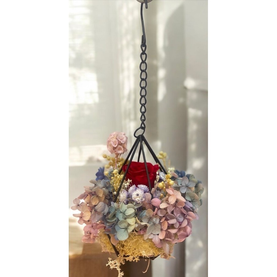 玫瑰掛勾永生花-細節圖4