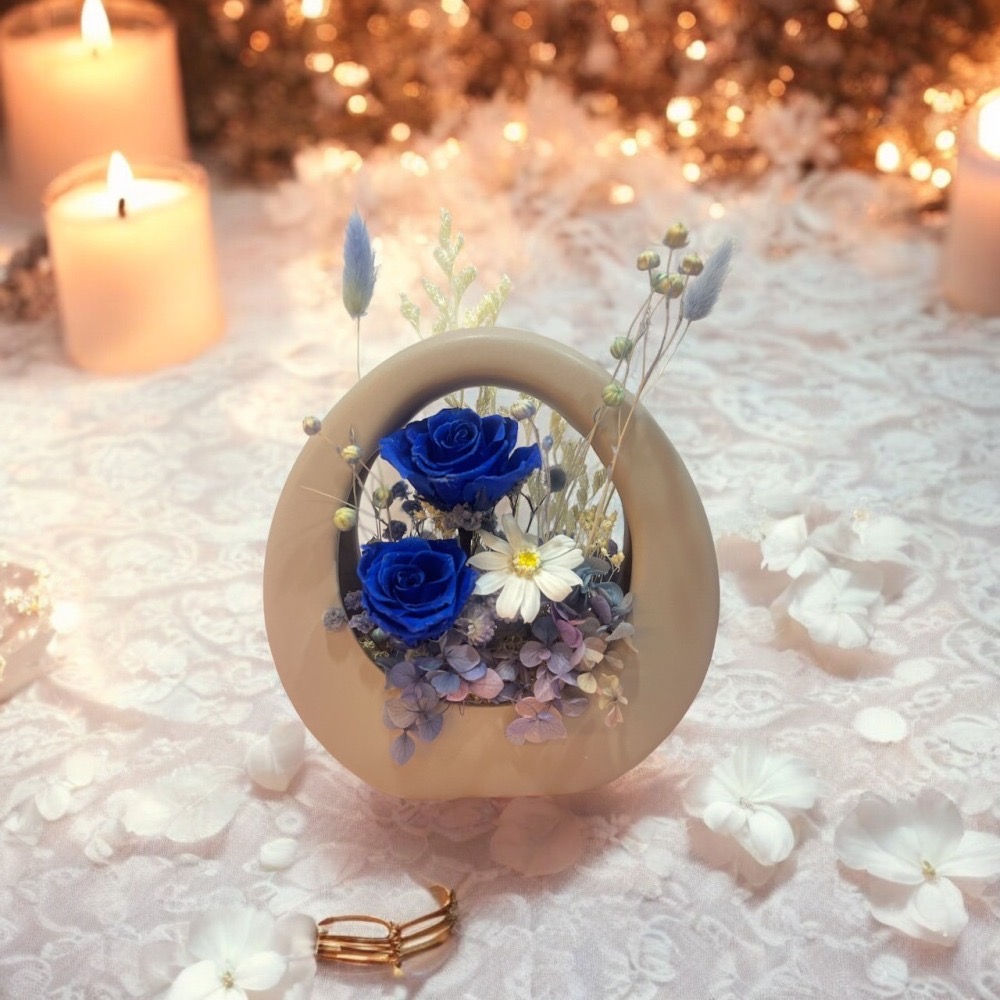 現貨 小圓提籃永生花-細節圖2