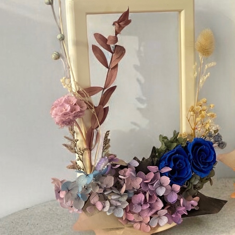 永生 乾燥花  展示公告Q-Rode 愛心框💕-規格圖2