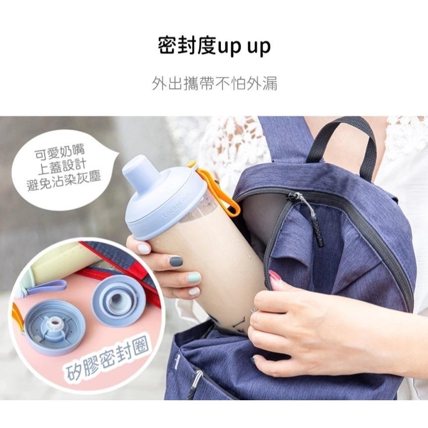 樂扣樂扣嚼對搖搖吸管杯/環保杯/手搖杯（焦糖奶杏）-細節圖7