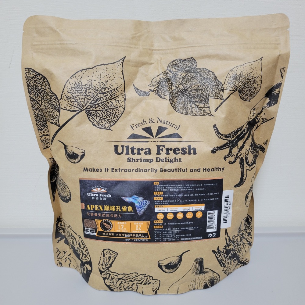 鮮蝦食譜Ultra Fresh APEX巔峰孔雀魚全營養天然成長配方-細節圖2