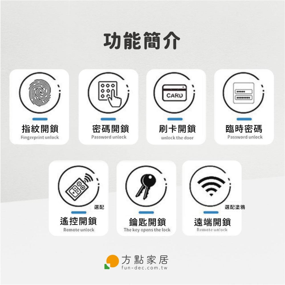 《方點家居 NCC認證》FD-A03智慧指紋好上鎖- 指紋鎖 數字門鎖 密碼門鎖 帶鑰匙門鎖  智能鎖 指紋鎖 門鎖-細節圖8