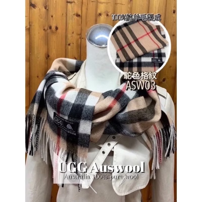 🇦🇺澳洲 Auswool Pro 100% Australian Merino Wool Shawl 美麗諾純羊毛圍巾-規格圖4