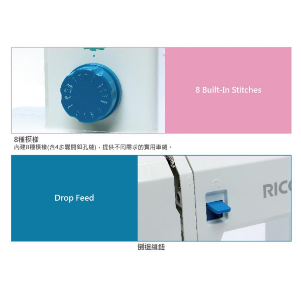 永昇縫紉:【RICCAR】Q05F-Mica 米卡兔縫紉機 限量五組-細節圖2