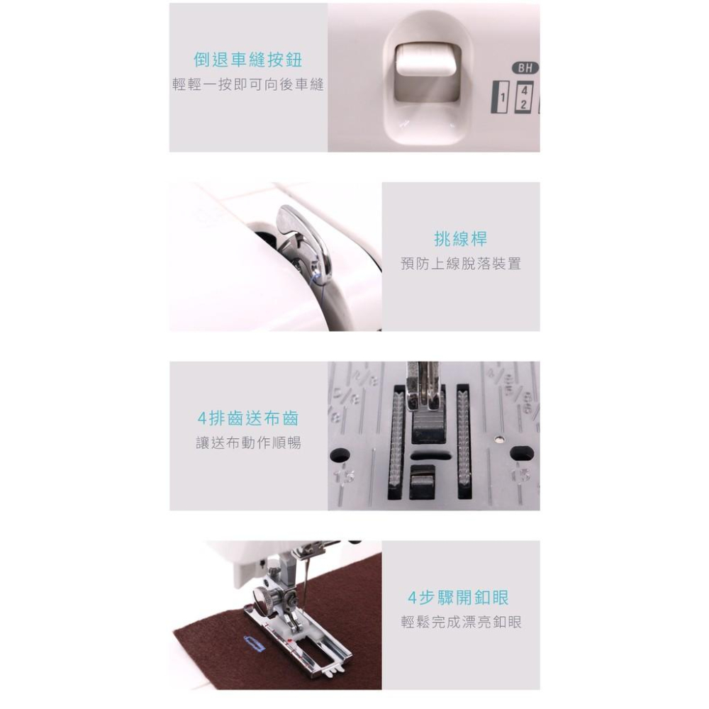 永昇縫紉:【NCC】CC-1828 Amanda縫紉小達人縫紉機-細節圖5