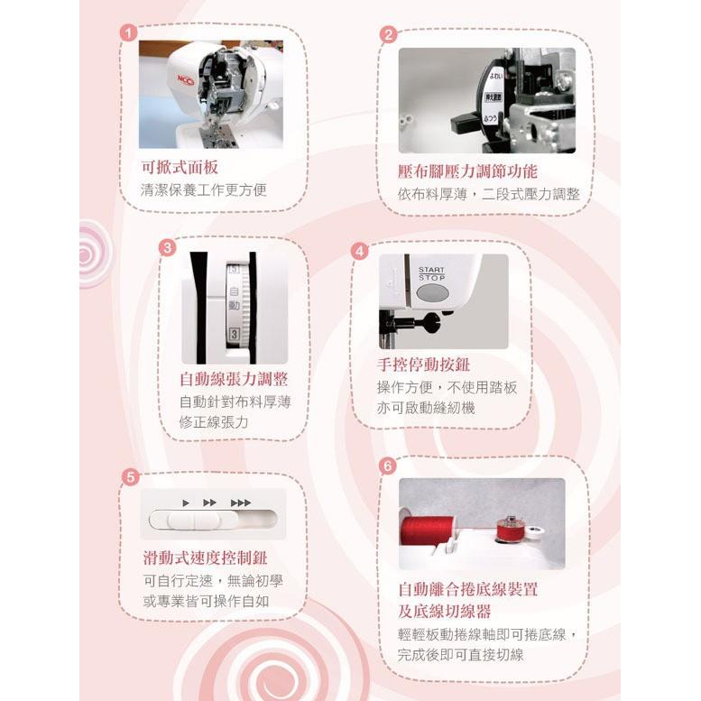 永昇縫紉：家用縫紉機CC-8803 桌上型萬用縫紉機 新手適用(全迴轉梭床、自動穿線、速度控制)-細節圖2