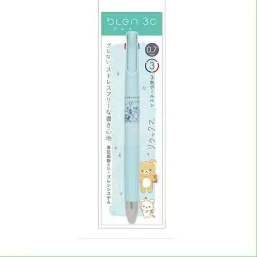 拉拉熊 三色筆 日本製 ZEBRA BLEN 3C 日本 耐水性 油性筆 0.7 極細-規格圖3