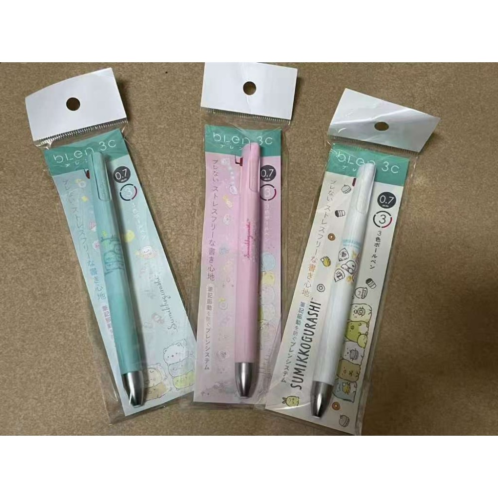 日本 斑馬 角落生物 三色筆 原子筆 圓珠筆 Zebra 斑馬牌 Blen 3C SNC-0.7 SNC-規格圖1