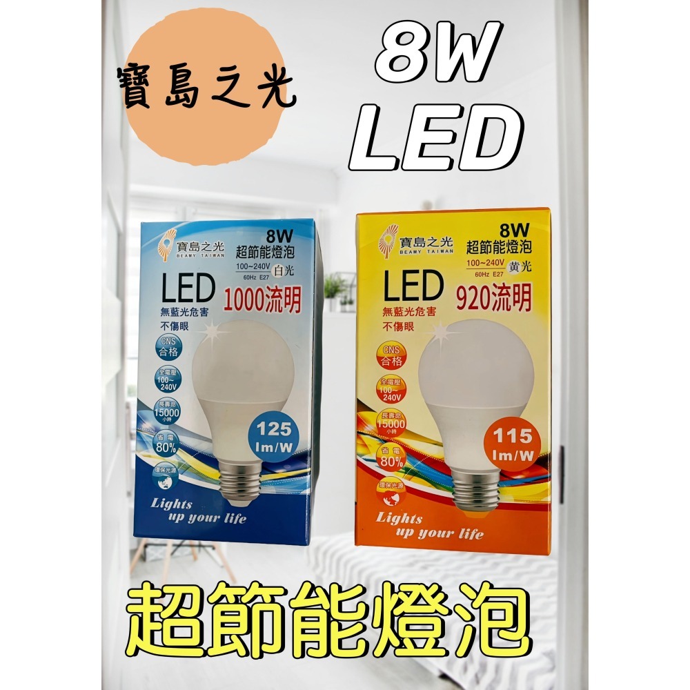 【台灣現貨！台灣出貨！】寶島之光3W.5W.8W LED超節能燈泡 省電燈泡 LED燈泡 白光燈泡 黃光燈泡 E27燈泡-細節圖4