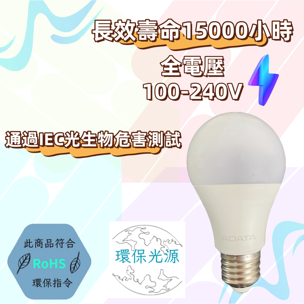 【台灣現貨！台灣出貨！】ADATA 8W.10W.12W  LED超效能球泡燈 省電燈泡 LED燈泡 E27燈座燈泡-細節圖5