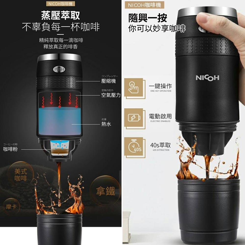 日本NICOH 電動行動咖啡機 PK-150 可用K-CUP膠囊【送電動奶泡棒】-細節圖6
