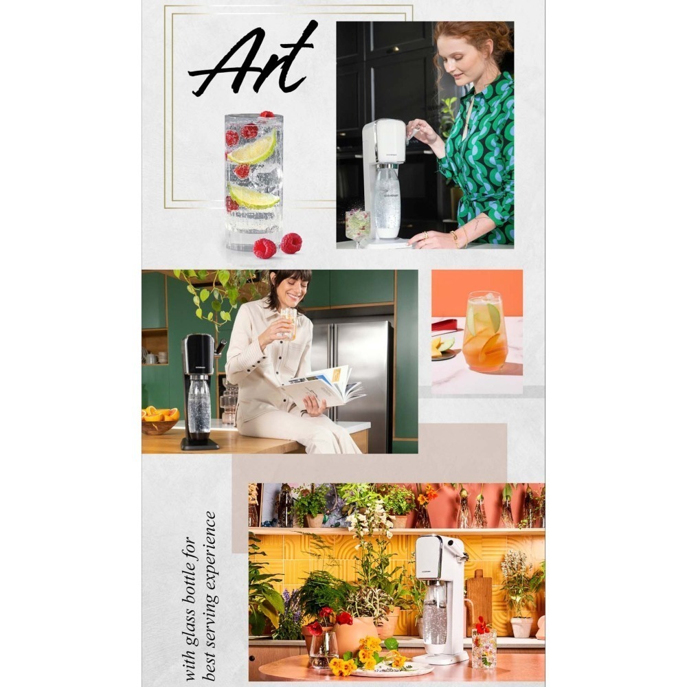【Sodastream】自動扣瓶氣泡水機 ART 黑/白 快扣鋼瓶新機上市 原廠2年保固-細節圖4