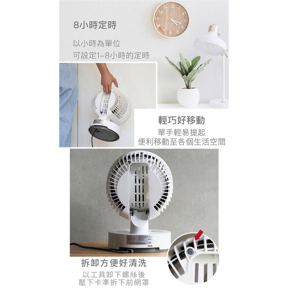 【YAMAZEN 山善】7吋自動感溫空氣循環扇 YAR-JSN18TW / YARJSN18TW 循環扇 電扇-細節圖9