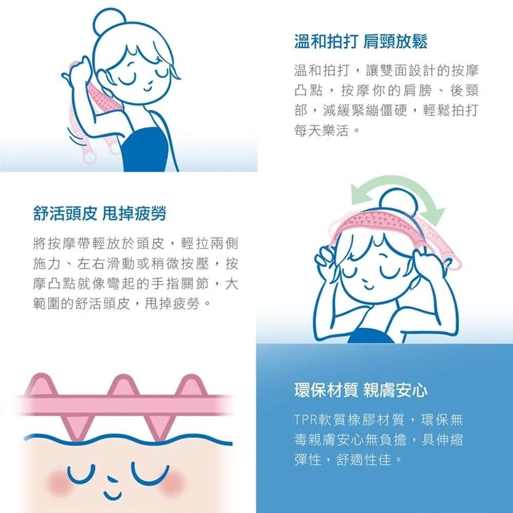 【Biowell 博佳】 軟質雙面頭皮後頸按摩帶 MB 100-細節圖5