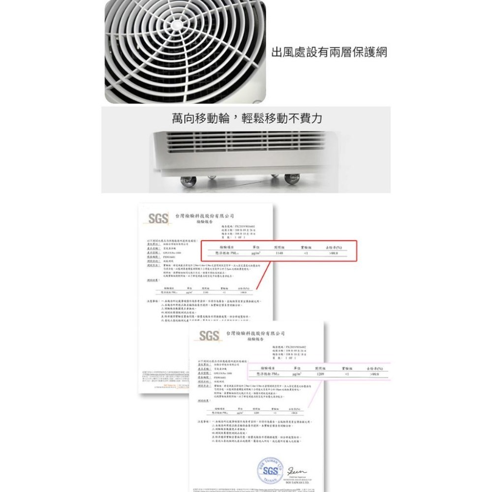 【GPLUS】 雙側進風空氣清淨機 PRO1000-細節圖9