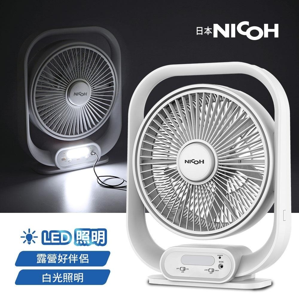 【日本 NICOH 】12吋DC-USB供電風扇 NDC-F12W 停電露營最愛｜可攜式風扇｜靜音循環扇-細節圖4
