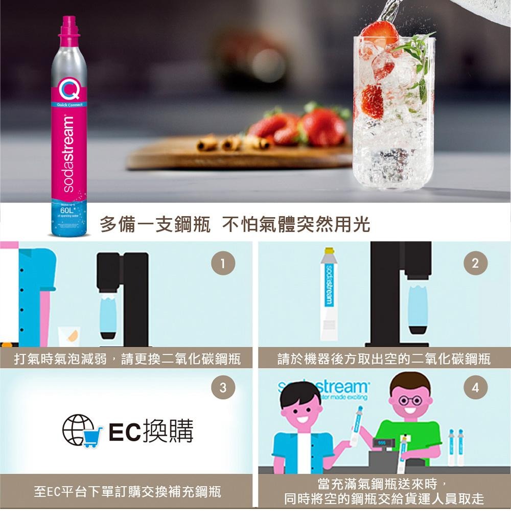 SodaStream 二氧化碳快扣鋼瓶 425g 適用DUO / ART / TERRA 機型氣泡水機-細節圖3