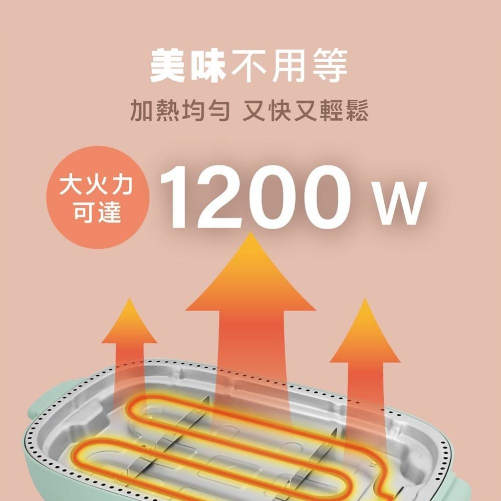 【AIWA 愛華】 4L 電烤盤 AI-DKL02G 深型烤盤 分離式設計-細節圖5