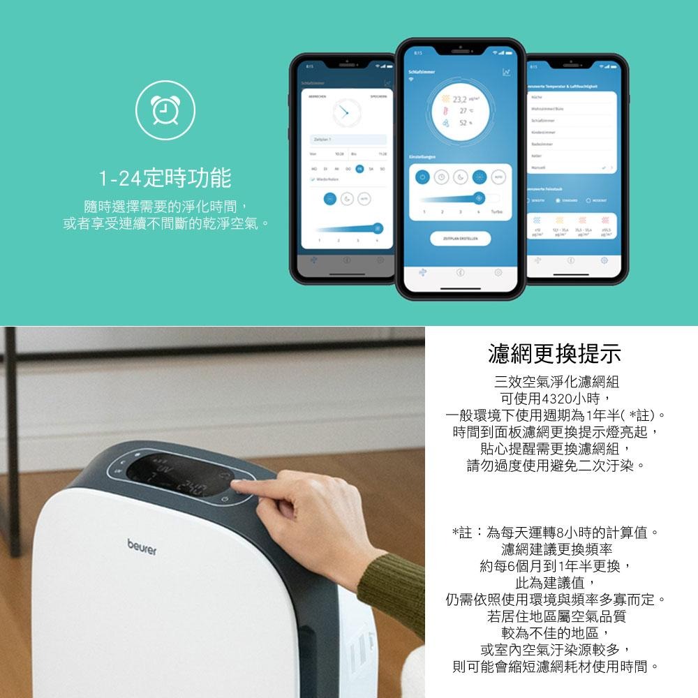 【德國博依beurer】 智能高效WIFI空氣清淨機 LR 500-細節圖8
