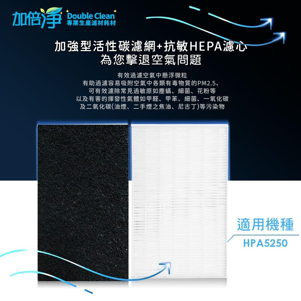 【加倍淨】適用Honeywell HPA-5250WTW HPA-5250WTWV1空氣清淨機 一年份HEPA濾心耗材組-細節圖2