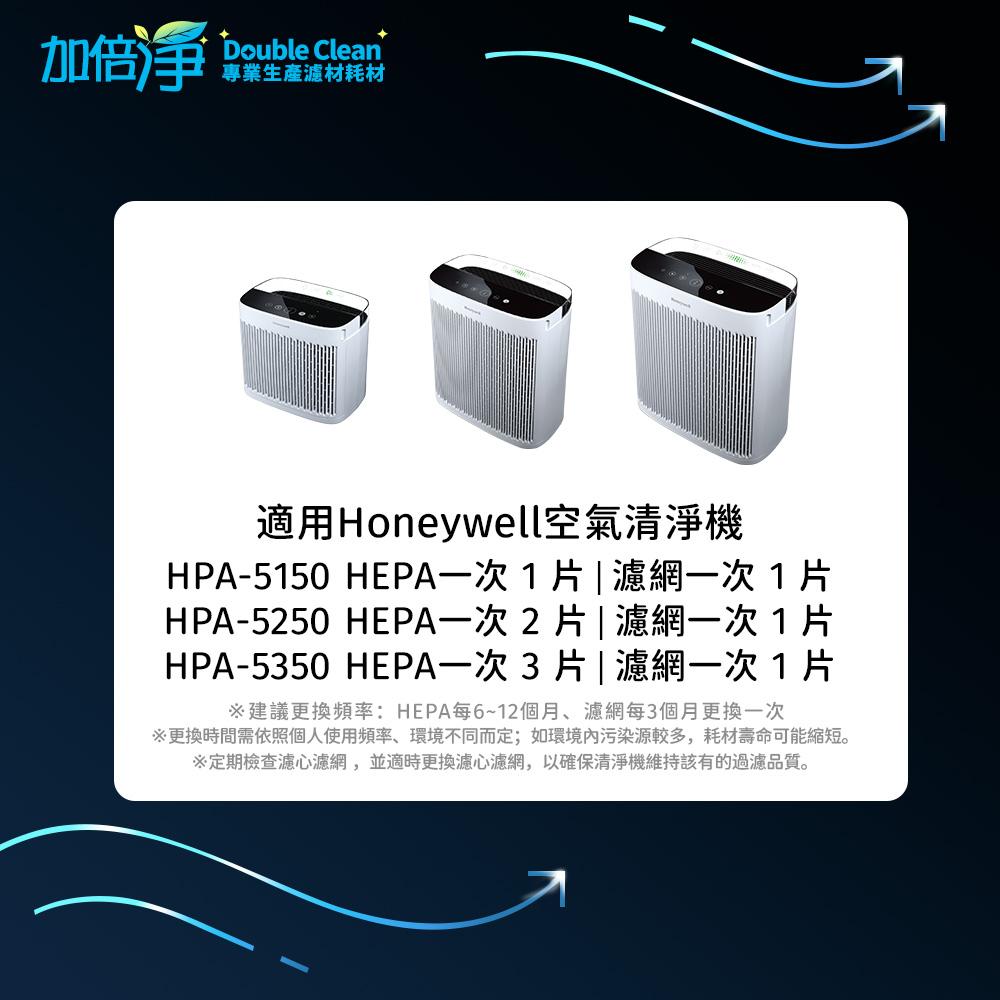【加倍淨】適用Honeywell HPA-5350WTW HPA-5350WTWV1空氣清淨機 一年份HEPA濾心耗材組-細節圖8