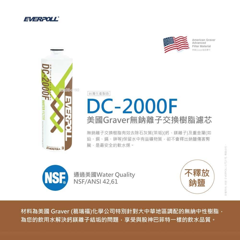 【EVERPOLL愛科濾淨】雙效複合式淨水器 DCP-3000F 一年份濾芯組 DC-1000F + DC-2000F-細節圖5