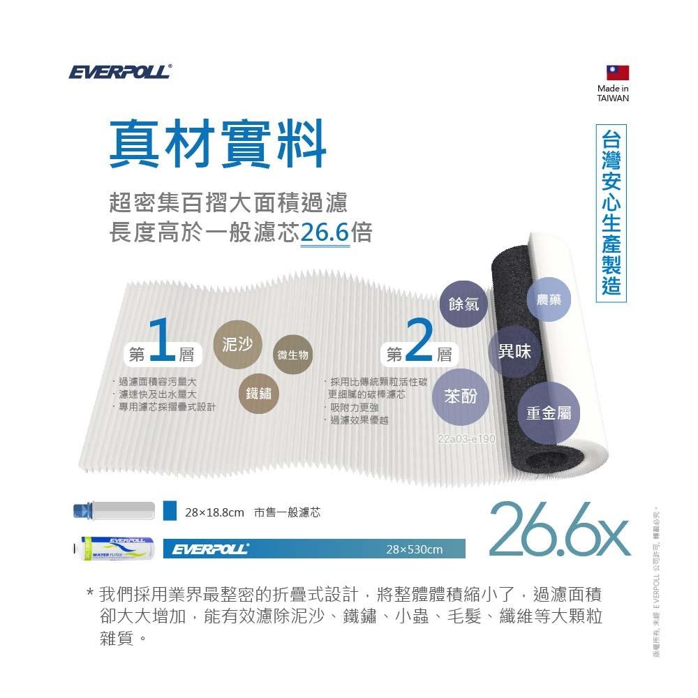 【EVERPOLL愛科濾淨】雙效複合式淨水器 DCP-3000F 一年份濾芯組 DC-1000F + DC-2000F-細節圖6
