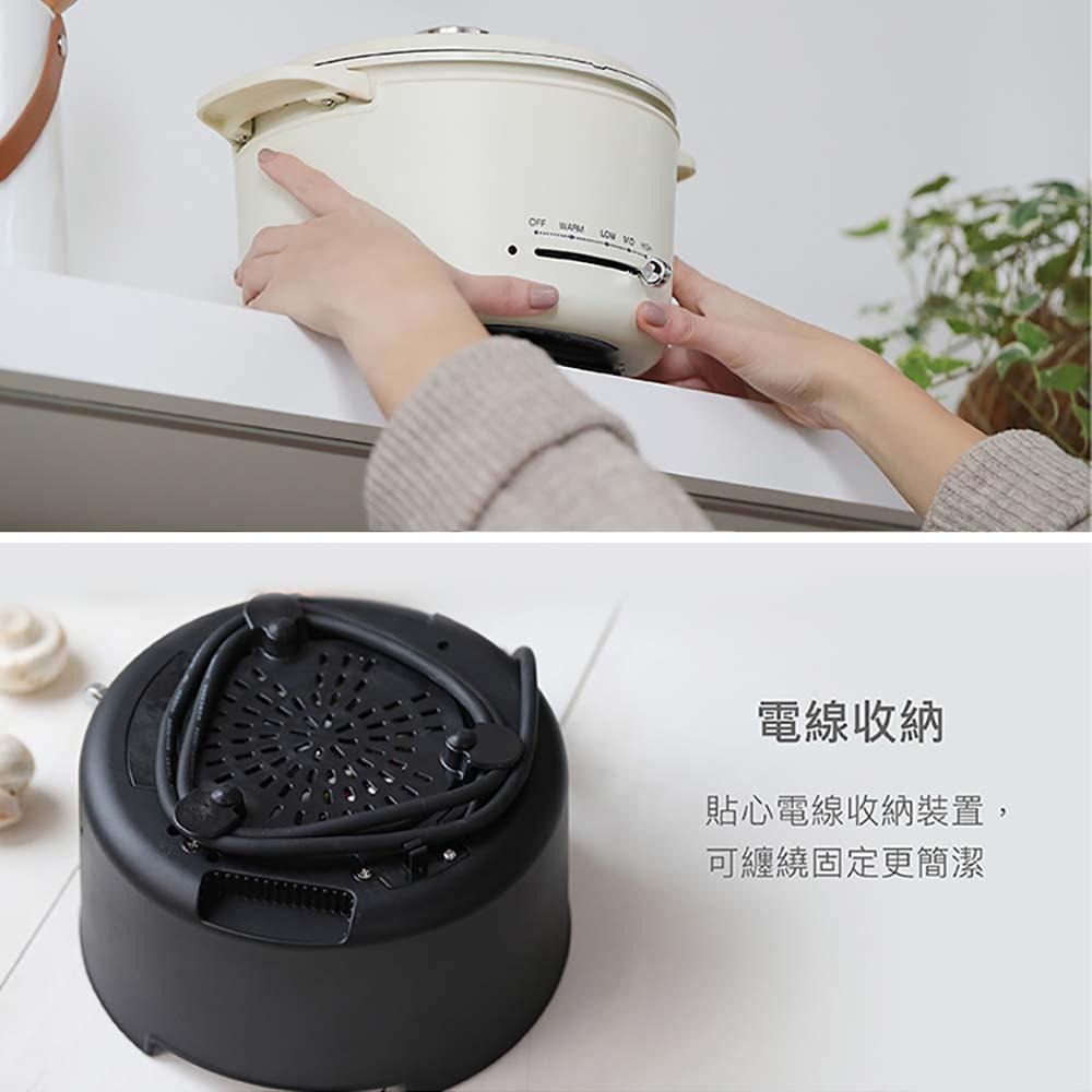 【山善 YAMAZEN】多功能調理鍋 YGD-D650TW 白/黑 美食調理鍋 快煮鍋 料理鍋 電火鍋 蒸煮鍋 萬用鍋-細節圖9