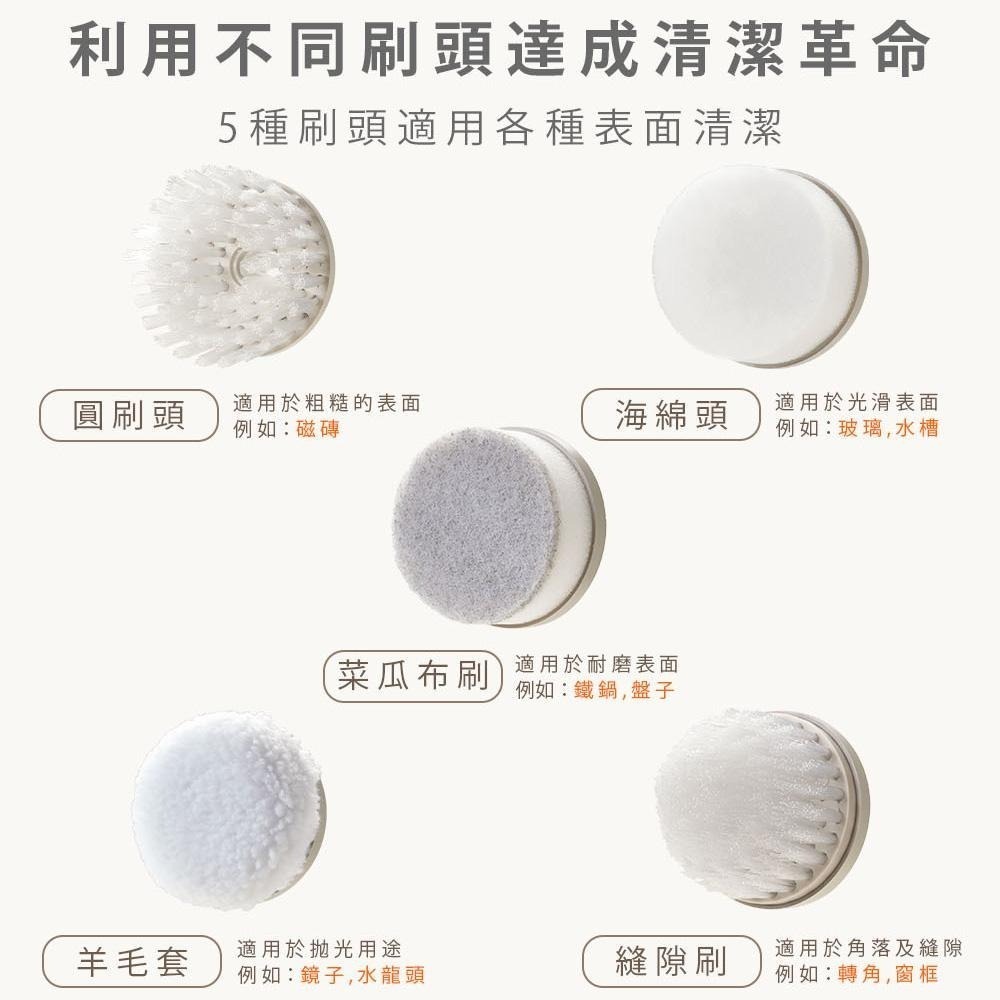 【ARTISAN奧堤森】 無線電動清潔刷 CB100W 暖月灰 CB100B 黑旋風-細節圖4